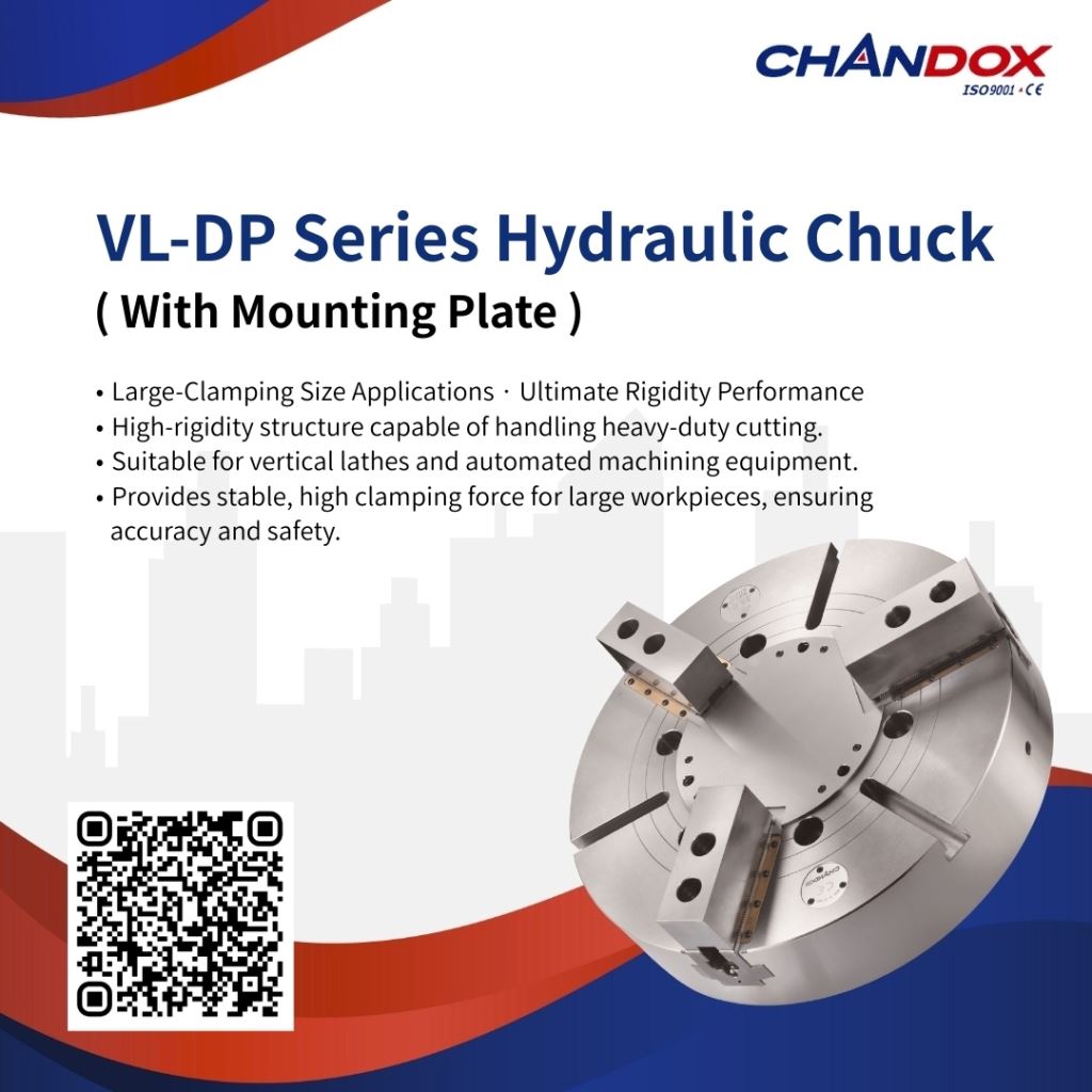 VL-DP立車用中實三爪油壓夾頭